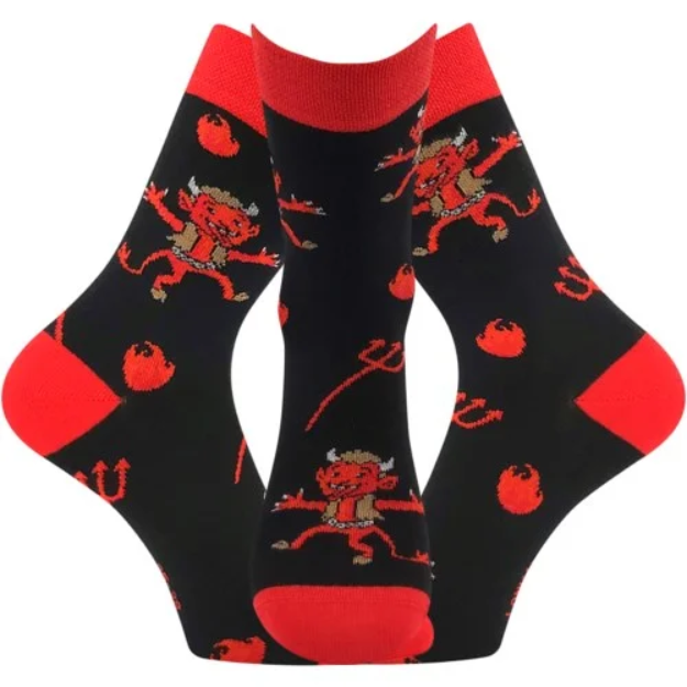 Kép LONKA Mikulás zokni ördögökkel (3 pár)