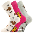 Kép BOMA Gyermek frottír zokni SIBIR 08 ABS képekkel LÁNYOK (3 pár)