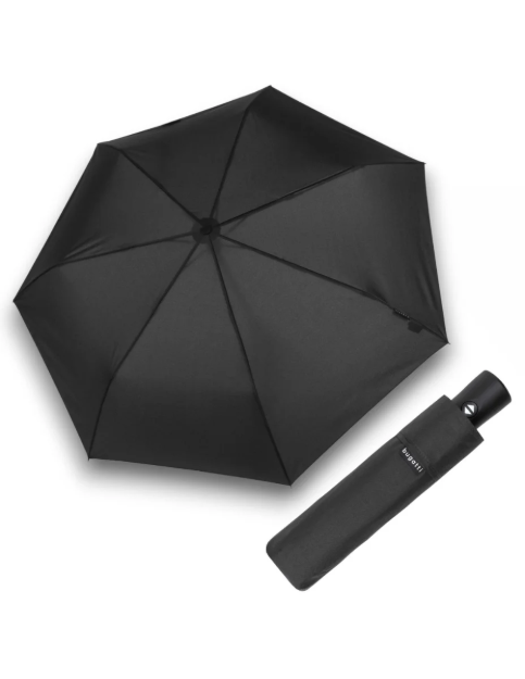 Kép BUGATTI Buddy Duo - férfi teljesen automata összecsukható esernyő fekete színben