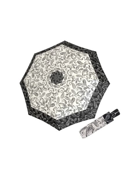 Kép DOPPLER Fiber Magic fekete-fehér paisley - női teljesen automata esernyő fehér