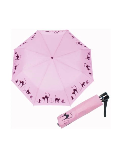 Kép DOPPLER Fiber Magic Cats Family - női teljesen automata esernyő rózsaszínű