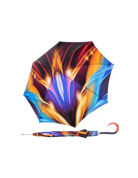 Kép DOPPLER MANUFAKTUR Elegance Boheme Flame - női luxus esernyő absztrakt lángnyomtatással, több színben