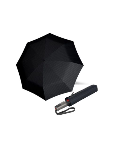 Kép KNIRPS T.400 PRINTS STRIPE - elegáns férfi teljesen automata esernyő fekete színben