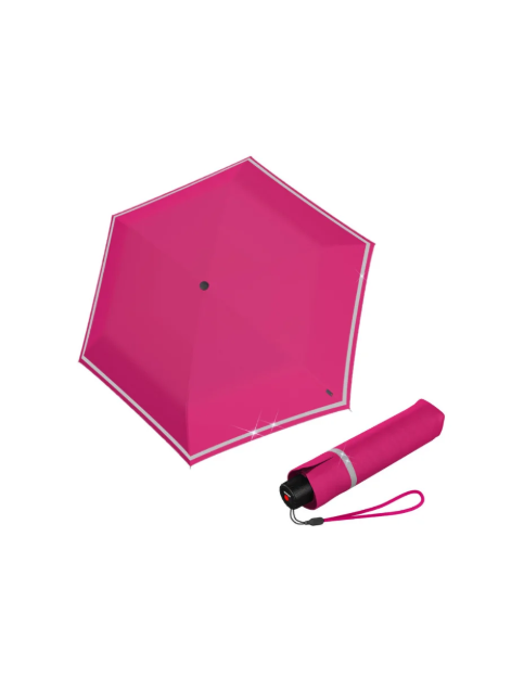 Kép KNIRPS Rookie Flamingo Fényvisszaverő könnyű összecsukható esernyő rózsaszínű