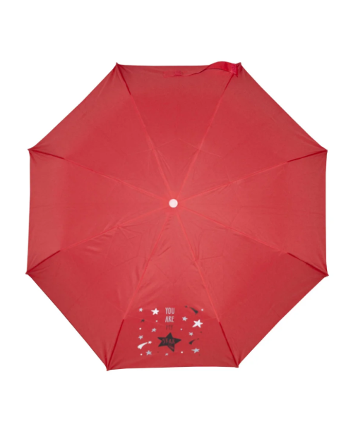 Kép DERBY Mini nyomtatott összecsukható esernyő gyerekeknek piros