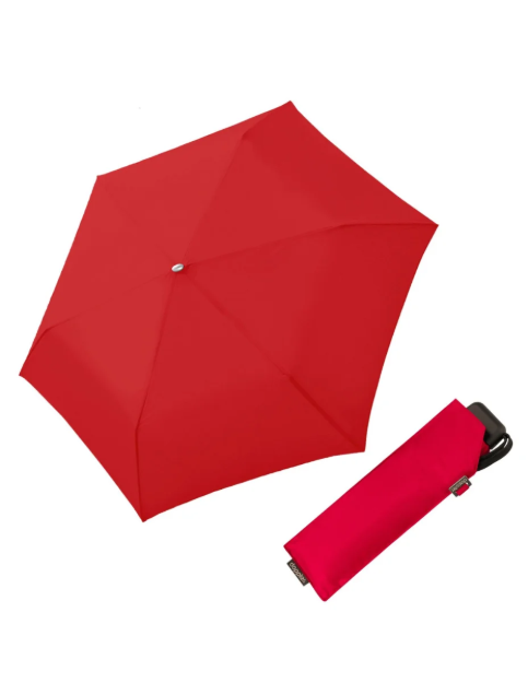 Kép Doppler Mini Slim Carbonsteel női lapos összecsukható esernyő piros