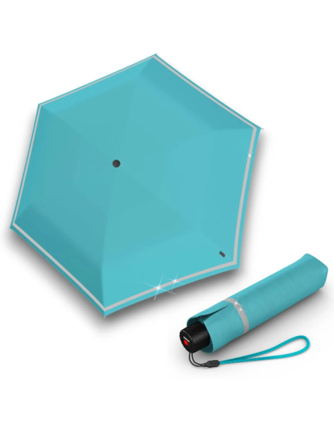 Kép KNIRPS ROOKIE CAPRI REFLECTIVE - könnyű összecsukható esernyő zöld