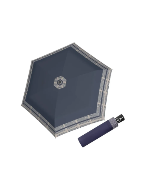 Kép DOPPLER Fiber Magic Timeless Blue Hahnentritt - női teljesen automata esernyő kék