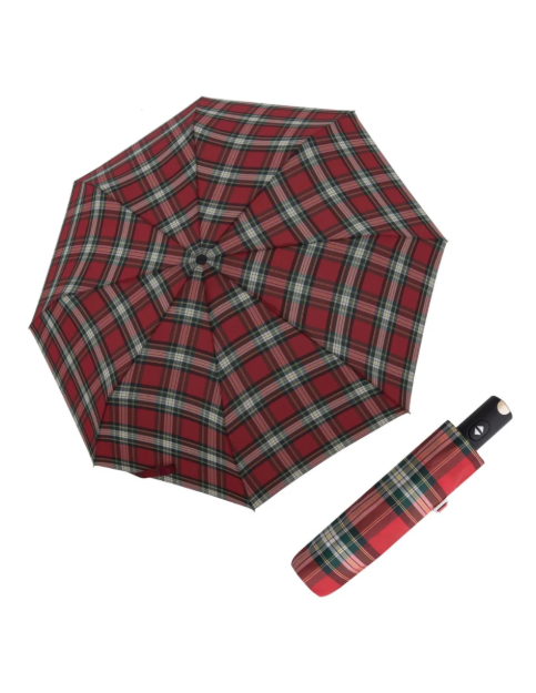 Kép DOPPLER Carbonsteel Magic Check Red - női teljesen automata esernyő több színű