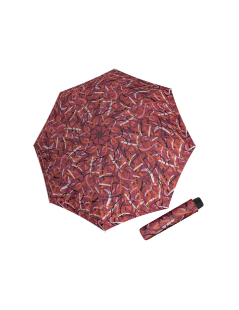 Kép DERBY Hit Mini Moving Lines Red - női összecsukható esernyő bordó színben