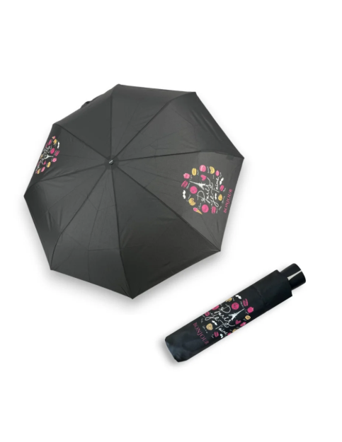Kép DOPPLER Mini Fiber Paris is Taime - női összecsukható esernyő fekete színben