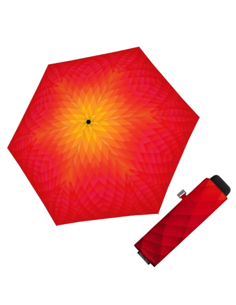 Kép DOPPLER Carbonsteel Mini Slim Fusion piros/sárga - női összecsukható esernyő sárga színben