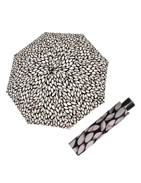 Kép DOPPLER Fiber Mini Leaves taupe - női összecsukható esernyő