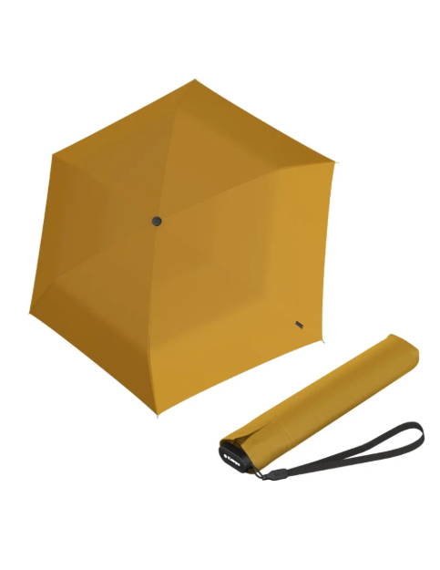 Kép KNIRPS US.050 ultra light slim kézi curry - könnyű női összecsukható lapos esernyő mustárral