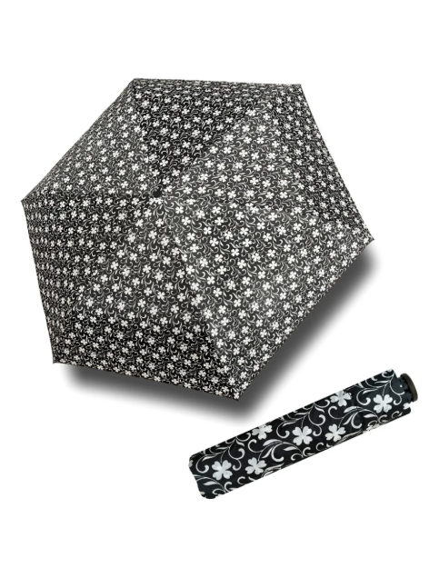 Kép DOPPLER Zero 99 Shamrock - női/gyermek összecsukható esernyő, fekete színű