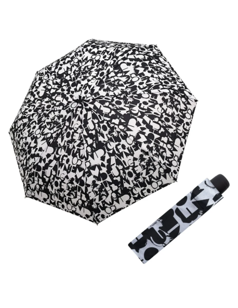 Kép DERBY Hit Mini feliratos fekete-fehér - női összecsukható esernyő többszínű