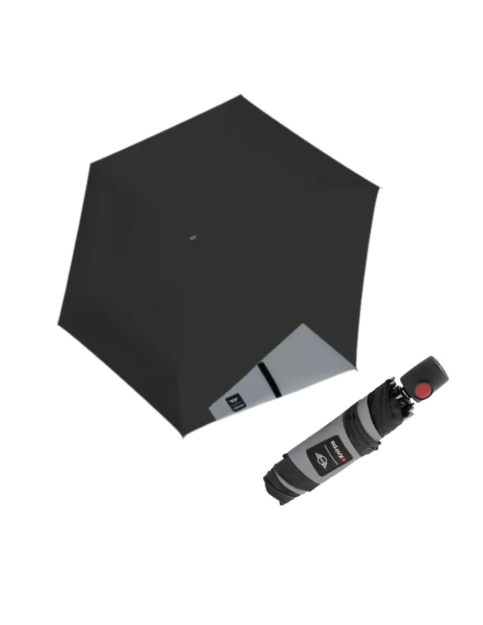 Kép Knirps MINI duomatic Fényvisszaverő fekete - teljesen automata esernyő szürke