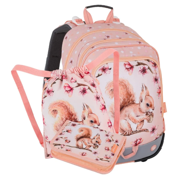 Kép Bagmaster ALFA 26 A malý školní set pro prvňáčky – veverka Oranžová 23 l
