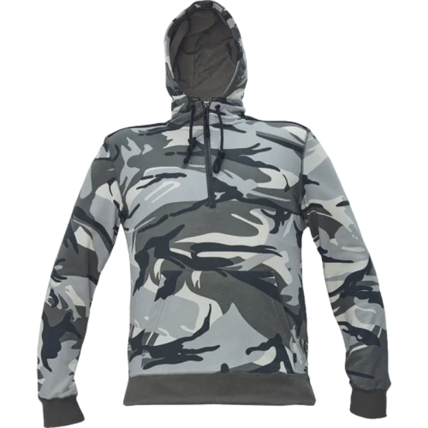 Kép CERVA CRAMBE mikina s kapucí šedá kamufláž