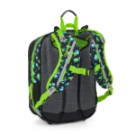 Kép Bagmaster ALFA 26 B školní tříkomorový batoh – kostičkový svět Vícebarevná 23 l