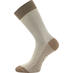 Kép LONKA Ponožky dámské žakárové ŽANETA s bavlnou SVĚTLE HNĚDÉ (3 páry)