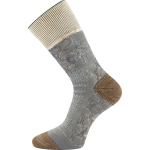 Kép VOXX Ponožky dvouvrstvé s jemným lemem TAYRON z merino vlny s ionty stříbra BÉŽOVÉ