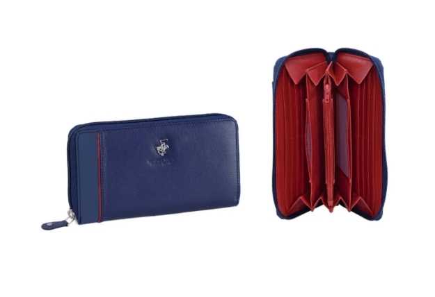 Kép Dámská peněženka BHPC Piping long zip BH-1572-05 modrá