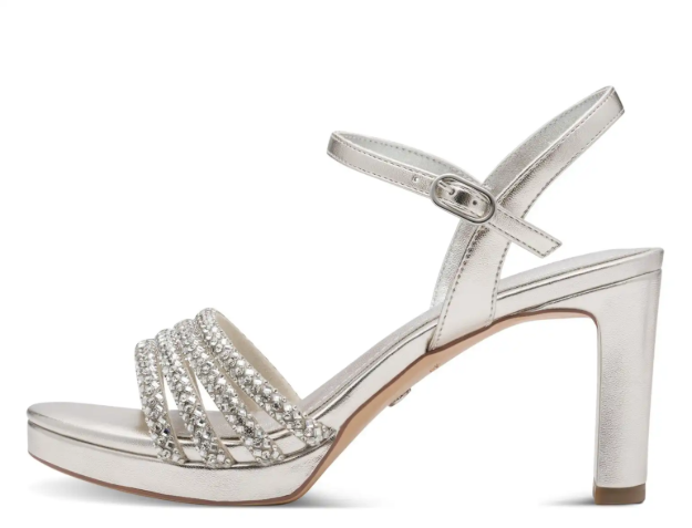 Kép Tamaris 1-28390-46-957 Női szandál sarkú, ezüst színű