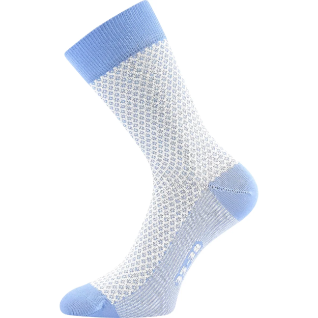 Kép LONKA Ponožky dámské žakárové ŽANETA s bavlnou SVĚTLE MODRÉ (3 páry)