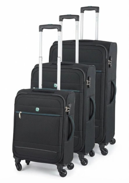 Kép Cestovní kufry set 3ks Dielle S,M,L 350-01 černá 211 L