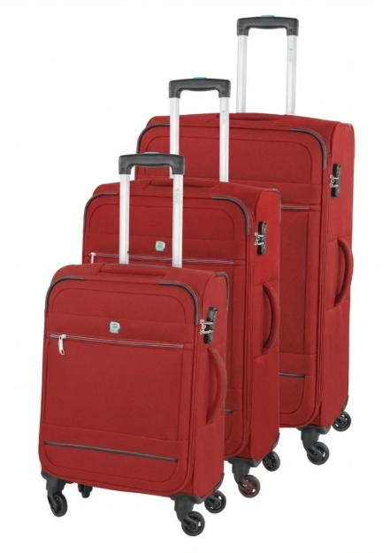 Kép Cestovní kufry set 3ks Dielle S,M,L 350-69 červená 211 L