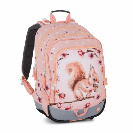 Kép Bagmaster ALFA 26 A iskolai háromkamrás hátizsák - mókus Narancs 23 l