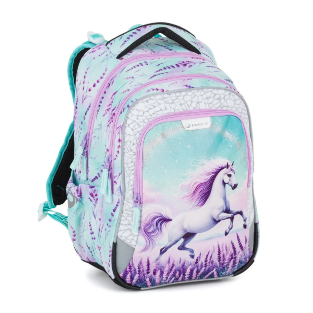 Kép Bagmaster LUMI 26 B školní batoh – kůň Fialová 23 l