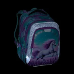 Kép Bagmaster LUMI 26 B školní batoh – kůň Fialová 23 l