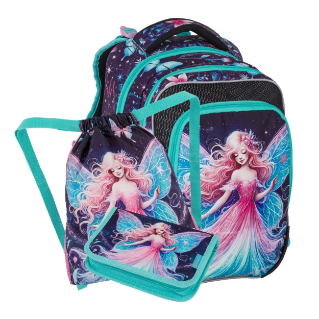 Kép Bagmaster BETA 26 A malý školní set pro prvňáčky – víla Vícebarevná 23 l