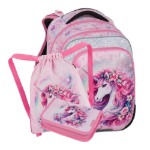 Kép Bagmaster BETA 26 B malý školní set pro prvňáčky – jednorožec Růžová 23 l