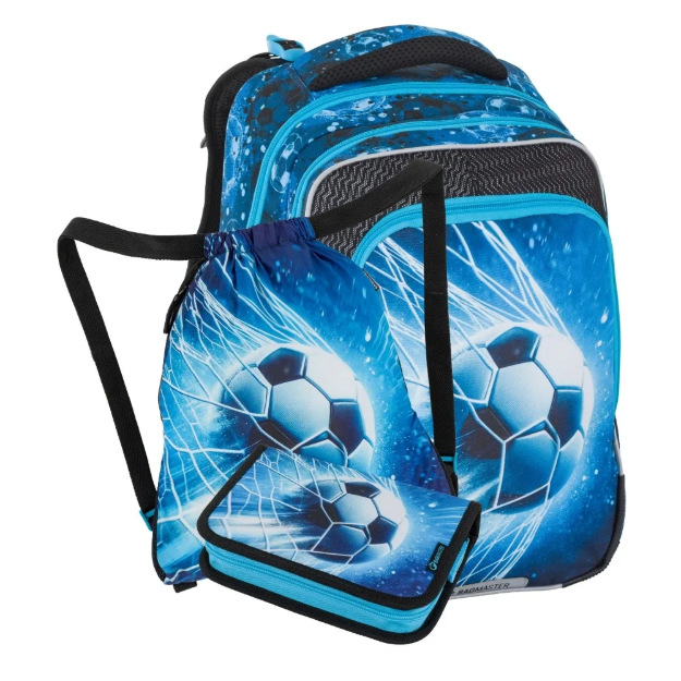 Kép Bagmaster BETA 26 C malý školní set pro prvňáčky – fotbal Modrá 23 l