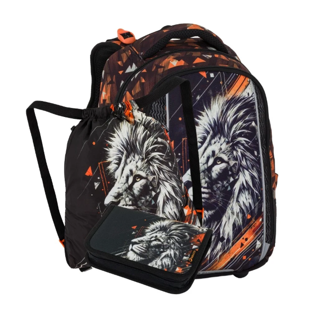 Kép Bagmaster VEGA 26 A malý školní set pro prvňáčky – lev Oranžová 22 l