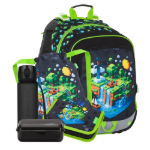 Kép Bagmaster ALFA 26 B velký školní set pro prvňáčky – kostičkový svět Vícebarevná 23 l