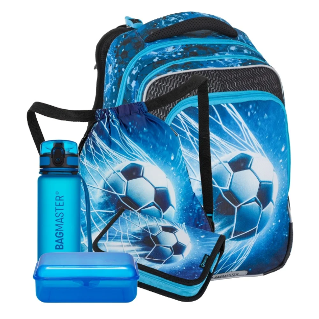 Kép Bagmaster BETA 26 C velký školní set pro prvňáčky – fotbal Modrá 23 l