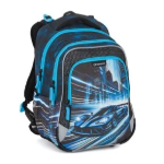 Kép Bagmaster LUMI 26 C velký školní set pro prvňáčky – auto Modrá 25 l