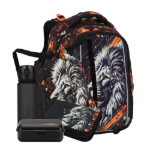 Kép Bagmaster VEGA 26 A velký školní set pro prvňáčky – lev Oranžová 22 l