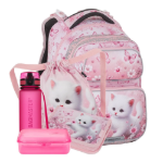 Kép Bagmaster DOPI 26 A velký školní set pro prvňáčky – kočička Růžová 23 l