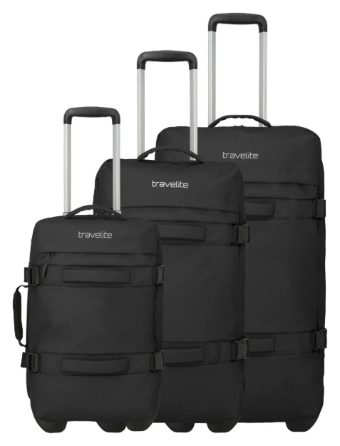 Kép Travelite Bolonia Wheeled Duffle S,M,L Black S: 35 l / M: 50 l / L: 75 L