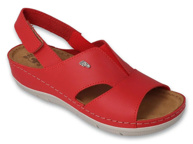 Kép BEFADO 158D262 kožené sandály DrORTO CASUAL červené