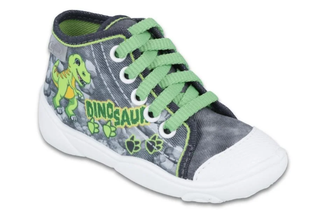 Kép BEFADO 2P058 bokáig érő cipő, szürke batik, DINOSAUR