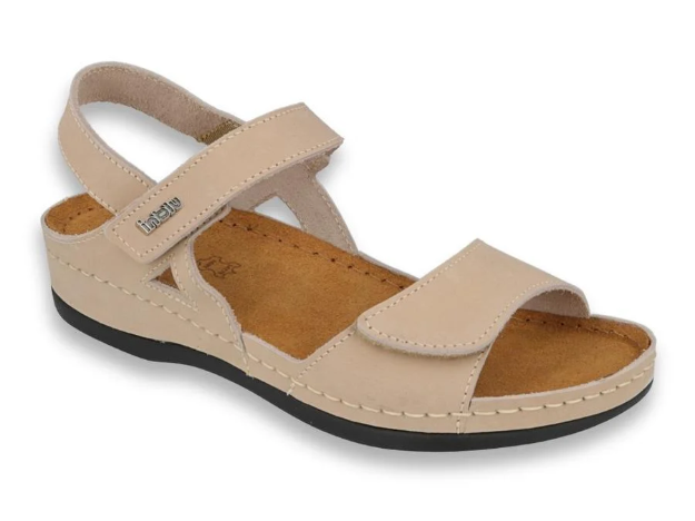 Kép BEFADO 158D102 INBLU dámské kožené sandály béžové