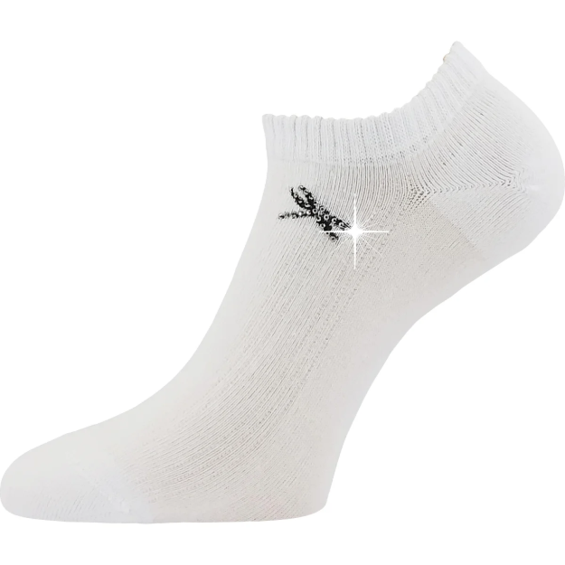 Kép LONKA Ponožky dámské elegantní FLITANA 01 s kamínky BÍLÉ (3 páry)