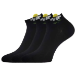 Kép LONKA Ponožky dámské elegantní FLITANA 02 s kamínky ČERNÉ (3 páry)