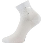 Kép LONKA Ponožky dámské elegantní FLITANA 03 s kamínky BÍLÉ (3 páry)